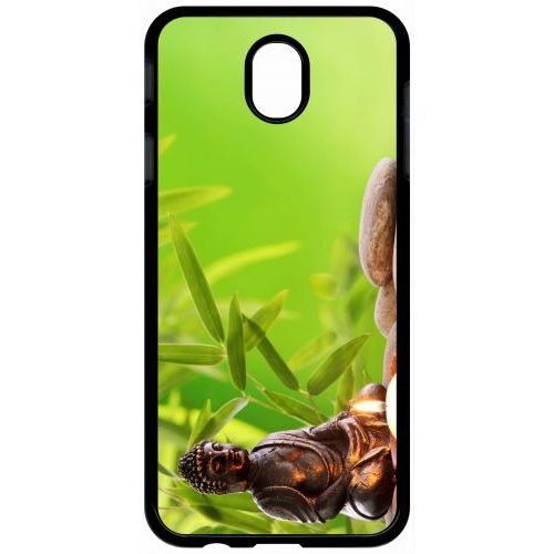 Coque Pour Tablette - Zen Attitude Bouddha Bougie - Compatible Avec Samsung Galaxy J7 (2017) - Plastique - Bord Noir