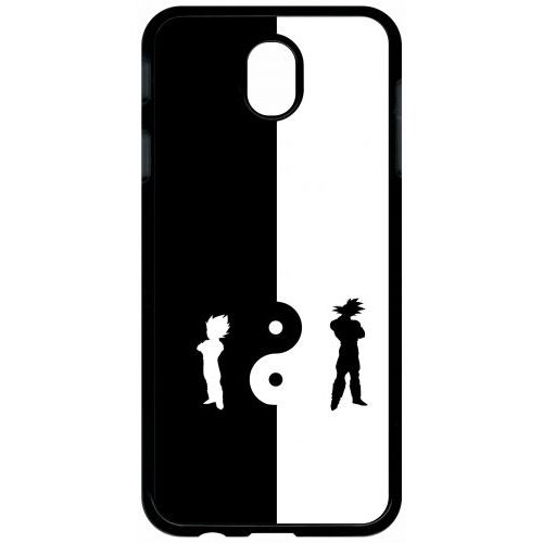 Coque Pour Tablette - Ying Yang Manga Dbz - Compatible Avec Samsung Galaxy J7 (2017) - Plastique - Bord Noir