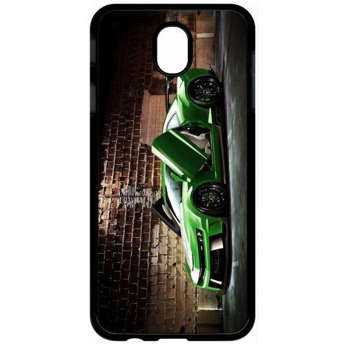 Coque Pour Tablette - Tuning Voiture Verte Brique - Compatible Avec Samsung Galaxy J7 (2017) - Plastique - Bord Noir