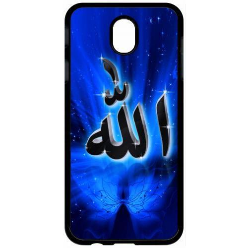 Coque Pour Tablette - Allah Religion Bleu Nuit - Compatible Avec Samsung Galaxy J7 (2017) - Plastique - Bord Noir