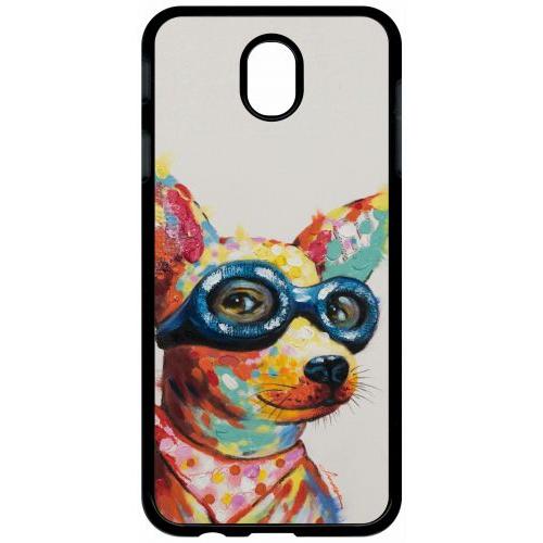 Coque Pour Tablette - Peinture Chihuahua À Lunette - Compatible Avec Samsung Galaxy J7 (2017) - Plastique - Bord Noir