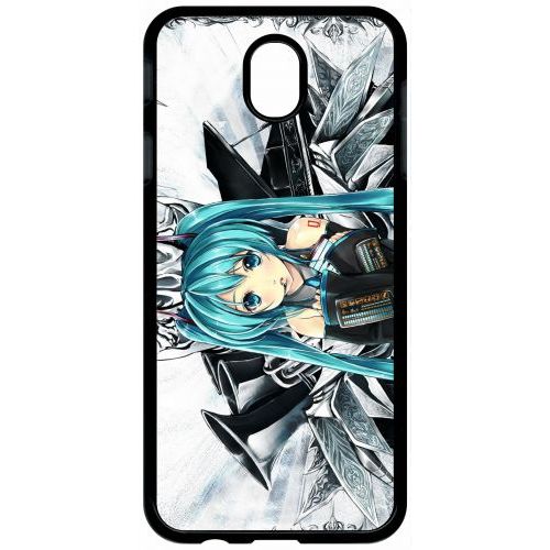 Coque Pour Tablette - Manga Fille - Compatible Avec Samsung Galaxy J7 (2017) - Plastique - Bord Noir