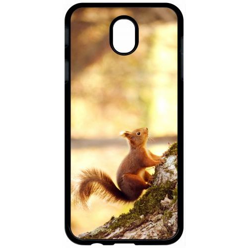 Coque Pour Tablette - Ecureuil Roux - Compatible Avec Samsung Galaxy J7 (2017) - Plastique - Bord Noir