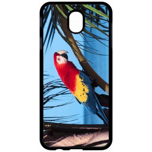 Coque Pour Tablette - Perroquet Mer Palmiers - Compatible Avec Samsung Galaxy J7 (2017) - Plastique - Bord Noir