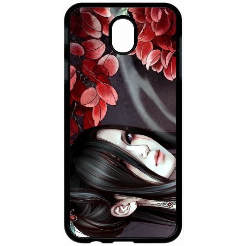 Coque Pour Tablette - Manga Geisha Gothique - Compatible Avec Samsung Galaxy J7 (2017) - Plastique - Bord Noir
