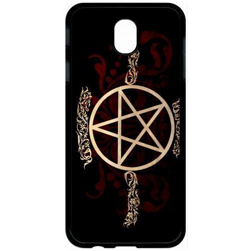 Coque Pour Tablette - Pentagramme Baroque - Compatible Avec Samsung Galaxy J7 (2017) - Plastique - Bord Noir