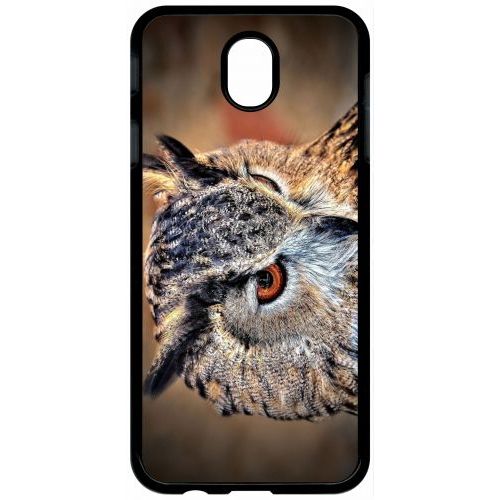 Coque Pour Tablette - Chouette Hiboux - Compatible Avec Samsung Galaxy J7 (2017) - Plastique - Bord Noir