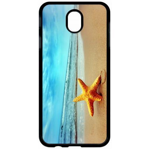 Coque Pour Tablette - Etoile De Mer Plage - Compatible Avec Samsung Galaxy J7 (2017) - Plastique - Bord Noir