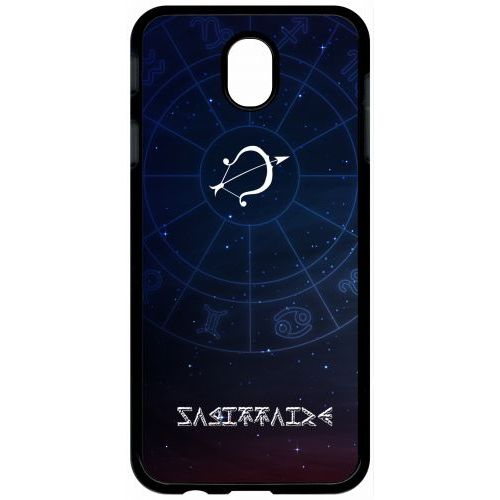 Coque Pour Tablette - Signe Astrologique Sagittaire - Compatible Avec Samsung Galaxy J7 (2017) - Plastique - Bord Noir