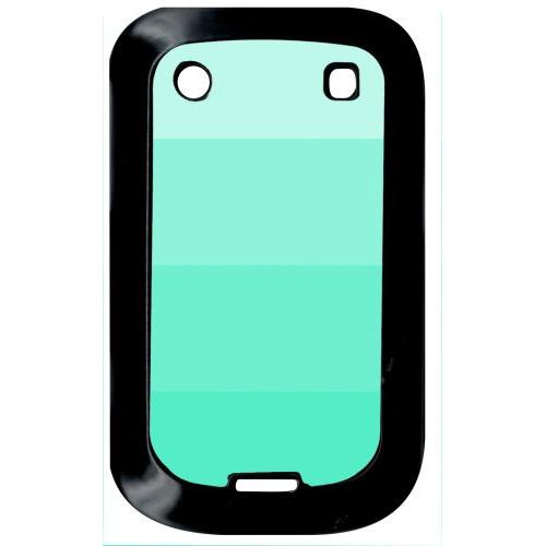 Coque Pour Smartphone - Degrad Vert - Compatible Avec Blackberry Bold Touch 9900 - Plastique - Bord Noir