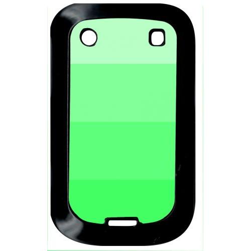 Coque Pour Smartphone - Degrad Vert Fluo - Compatible Avec Blackberry Bold Touch 9900 - Plastique - Bord Noir
