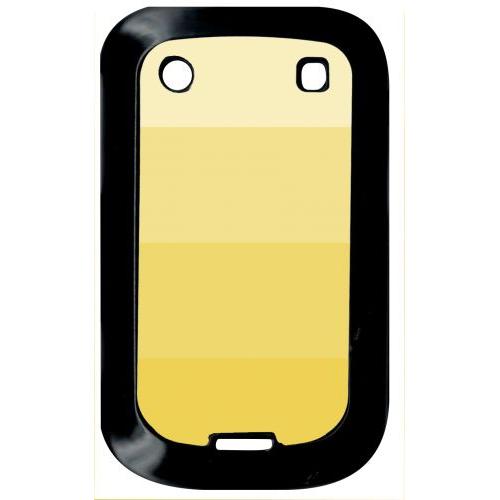 Coque Pour Smartphone - Degrad Jaune - Compatible Avec Blackberry Bold Touch 9900 - Plastique - Bord Noir