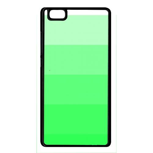 Coque Pour Smartphone - Degrad Vert Fluo - Compatible Avec Huawei P8 Lite (2015) - Plastique - Bord Noir