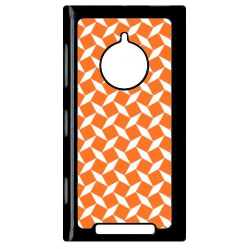 Coque Pour Smartphone - Carreau Oranges - Compatible Avec Nokia Lumia 830 - Plastique - Bord Noir