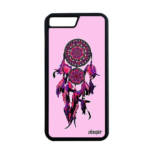 Coque Silicone Iphone 7 Plus Attrape Reve Rose 4g Boheme Plume Hippie Maya
