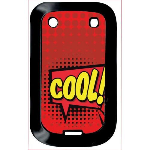 Coque Pour Smartphone - Cool Fond Rouge - Compatible Avec Blackberry Bold Touch 9900 - Plastique - Bord Noir