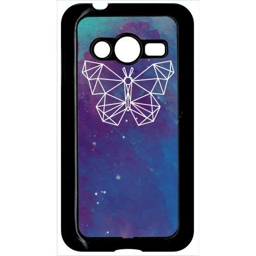 Coque Pour Smartphone - Hyper Animals Space Papillon - Compatible Avec Samsung Galaxy Ace 4 Lte G313 - Plastique - Bord Noir