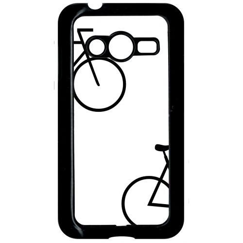 Coque Pour Smartphone - Vlo Bike - Compatible Avec Samsung Galaxy Ace 4 Lte G313 - Plastique - Bord Noir