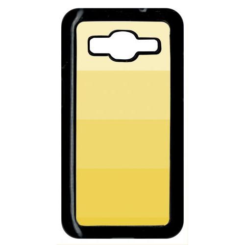 Coque Pour Smartphone - Degrad Jaune - Compatible Avec Samsung Galaxy Core Prime - Plastique - Bord Noir