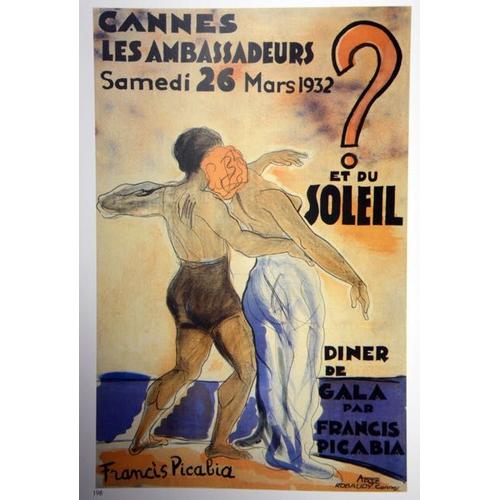 Affiche Cannes 1932 Dessin Francis Picabia