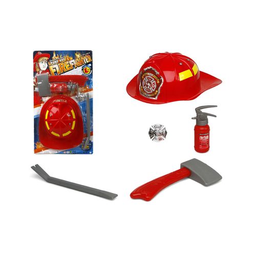 Set Pompier En Plastique Pour Enfant Taille Unique