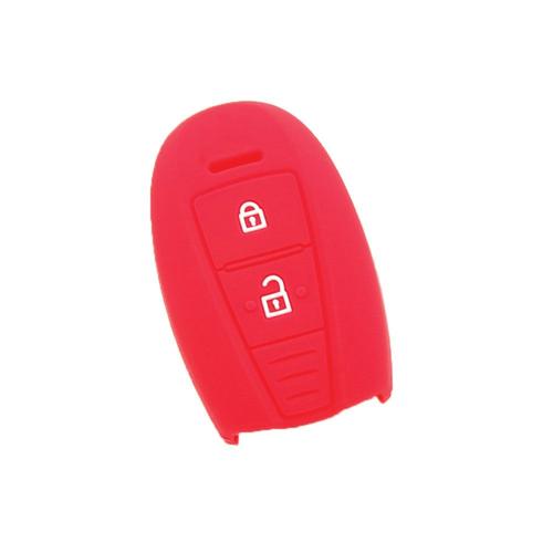 Housse De Clé En Silicone Pour Suzuki Swift Vitara Ignis Rouge