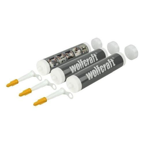 WOLFCRAFT - 3 Cartouches vides 310ml pour enduit