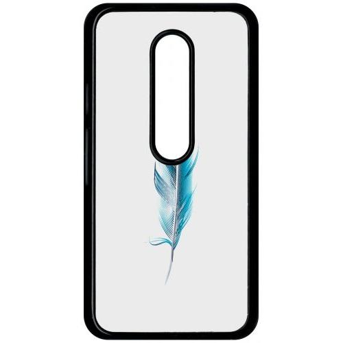 Coque Pour Smartphone - Plume - Compatible Avec Motorola Moto G (3rd Gen) - Plastique - Bord Noir