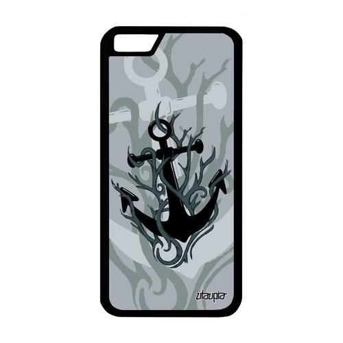 Coque Iphone 6 6s Silicone Ancre Algue Mer Telephone Feu De Made In France