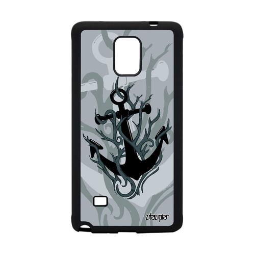 Coque Silicone Samsung Note 4 Ancre Marine Symbole Feu Portable Algue Mer Samsung Galaxy Note 4