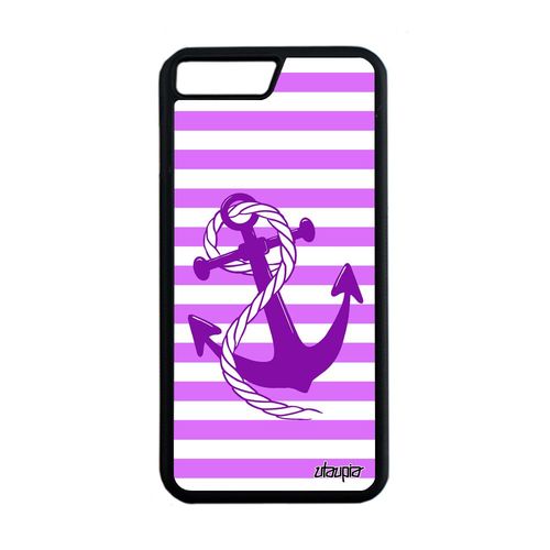 Coque Silicone Iphone 7 Plus Ancre Rose Portable Corde Marin Chaine Ligne Iphone 7 Plus