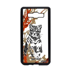 Coque A5 Silicone Chat Dessin Graphique Marron Mobile Petit Arbre Samsung Galaxy A5