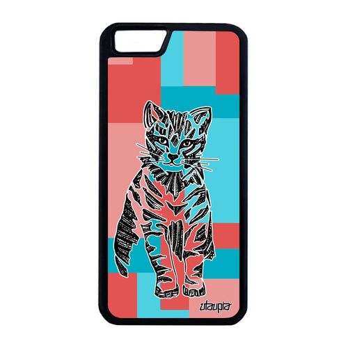 Coque Silicone Pour Iphone 6 6s Plus Chat Tribal Personnalisé Homme Rose A