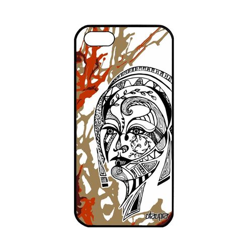 Coque Femme Silicone Pour Iphone 5 5s Se Ethnique Marron Fleur Azteque Art Apple Iphone 5 Iphone 5s Iphone Se