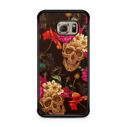 Coque Pour Samsung Galaxy S6 Edge Tete De Mort Skull Satan Gothique Hipster Hype Fashion Ref 2762