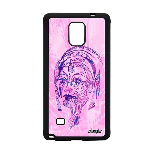 Coque Silicone Pour Samsung Note 4 Femme Tribal Multicolore Couleur Plume Samsung Galaxy Note 4