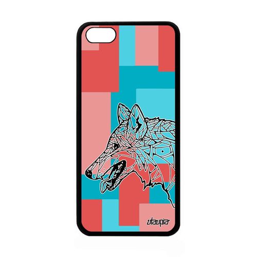Coque Iphone 5c Silicone Loup Portable Tpu Rose Alu Dessin Solitaire Chien Apple Iphone 5c