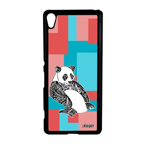 Coque De Protection Panda Xperia Xa Smartphone Rose Geometrique Dessin Cube Sony Xperia Xa