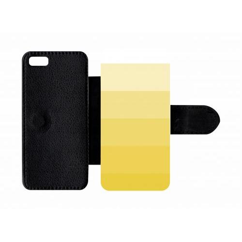 Etui A Rabat - Degrad Jaune - Compatible Avec Apple Iphone 5c - Plastique - Bord Noir