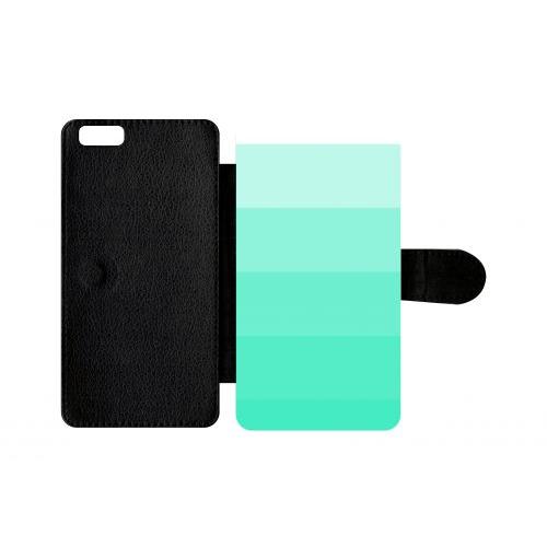 Etui A Rabat - Degrad Vert - Compatible Avec Apple Iphone 6 Plus - Plastique - Bord Noir