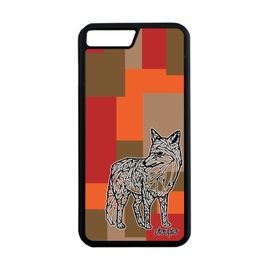 Coque Iphone 7 Plus Silicone Renard Ethnique Marron Motif Animaux Carré De