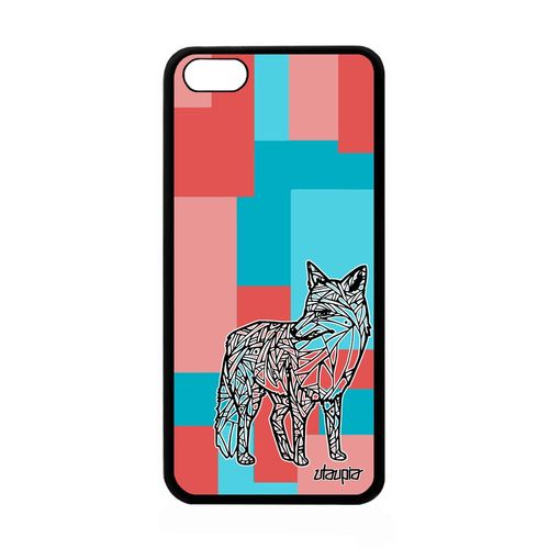 Coque Iphone 5c Silicone Renard Foret Femme Rusé Etui Goupil Rose Tribal A Apple Iphone 5c