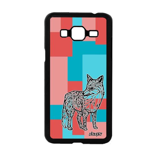 Coque Samsung J3 Renard Dessin Sm-J300 Rose Plastique Housse Geometrique Samsung Galaxy J3