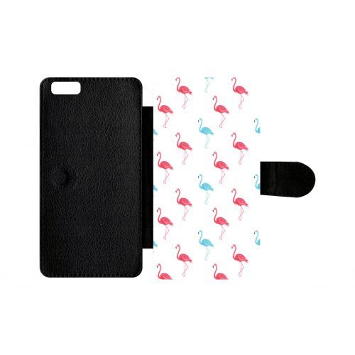 Etui A Rabat - Flamand Rose - Compatible Avec Apple Iphone 6s Plus - Plastique - Bord Noir