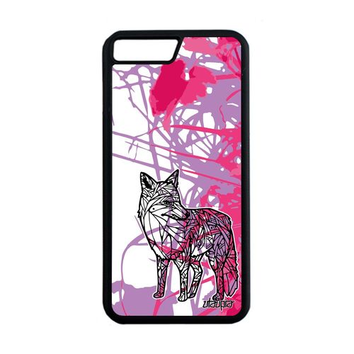 Coque Renard Silicone Pour Iphone 7 Plus Case Coloré Cover Rose Dessin 4g