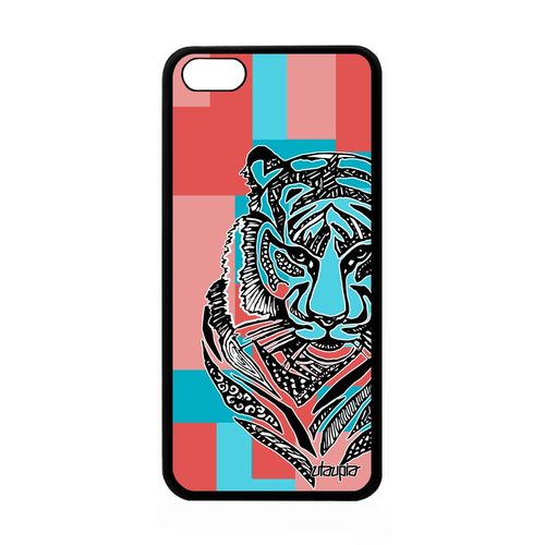 Coque En Silicone Iphone 5c Tigre Rose Bumper Cube Fauve Animaux Tasmanie Apple Iphone 5c