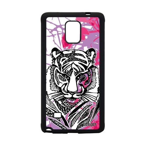 Coque Tigre Samsung Note 4 Silicone Fantaisie De Protection Bengal Rose A Samsung Galaxy Note 4