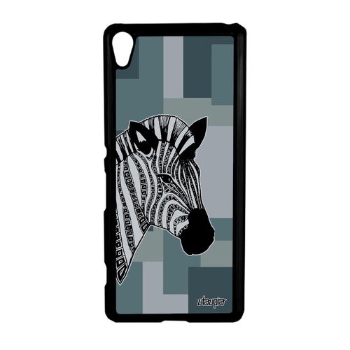 Coque Sony Xperia Xa Zebre Noir Et Blanc Cube Original Savane Azteque Gris Carré