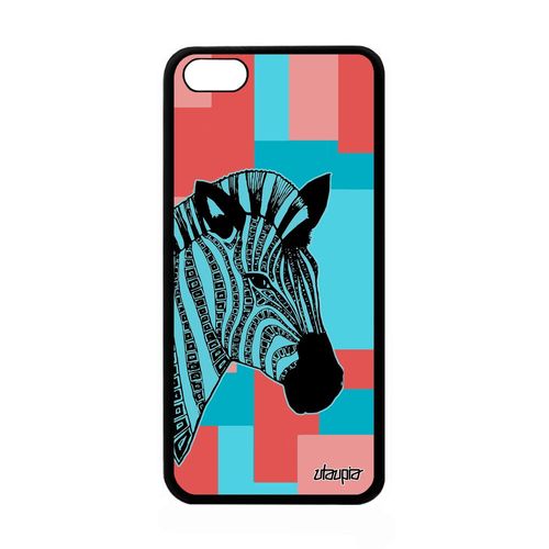 Coque Zebre Silicone Pour Iphone 5c Tanzanie Motif Rayé Animaux Cube Rose Apple Iphone 5c