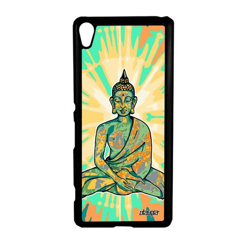 Coque Sony Xperia Xa Bouddha Metal Assis Vert Zen Housse Inde Soleil Graphique A